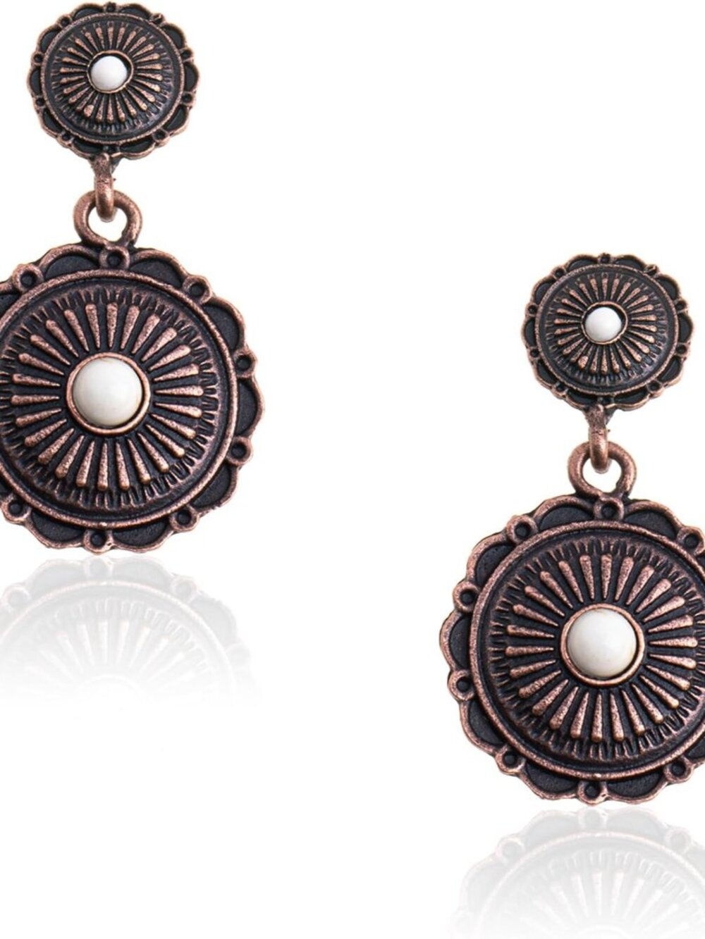 Rustic Couture's Western Turquoise Earrings for Women Statement Western Country